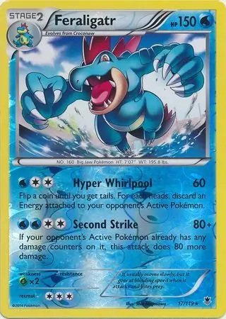 Feraligatr Reverse Holo 17 Normal