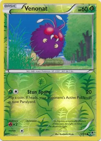 Venonat Reverse Holo 1 Normal