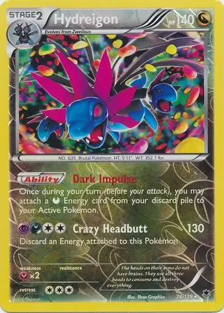 Hydreigon Reverse Holo 74 Normal