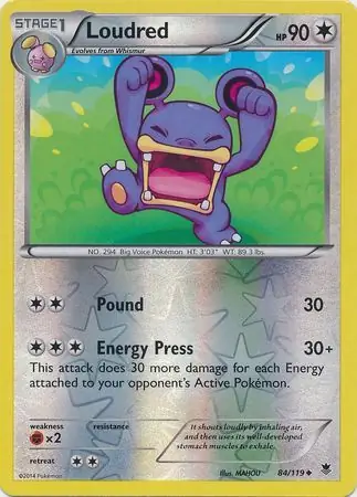 Loudred Reverse Holo 84