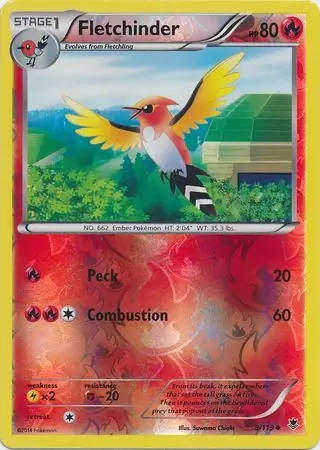 Fletchinder Reverse Holo 9 Normal