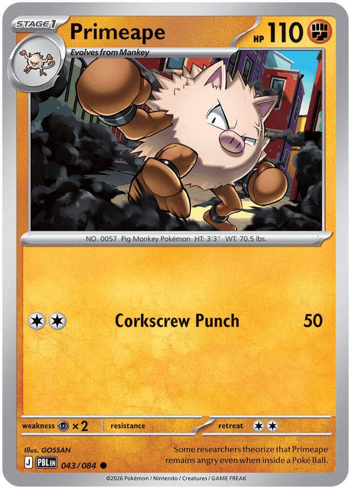 Primeape 043 Reverse holo
