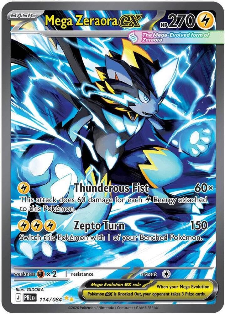 Mega Zeraora ex 114 Holo