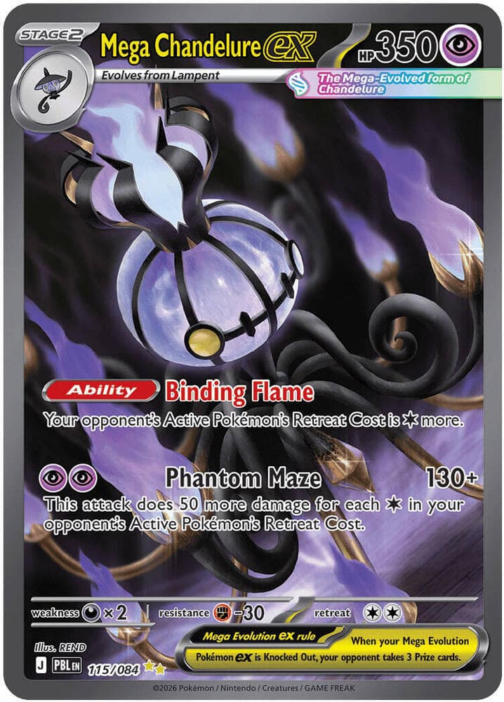 Mega Chandelure ex 115 Holo