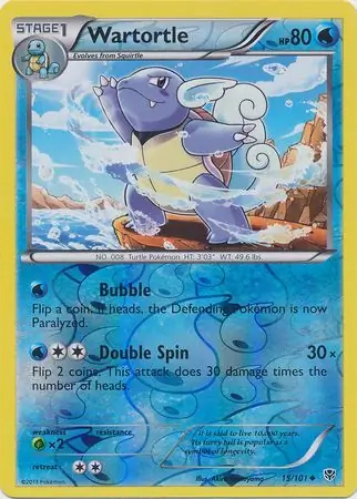Wartortle Reverse Holo 15