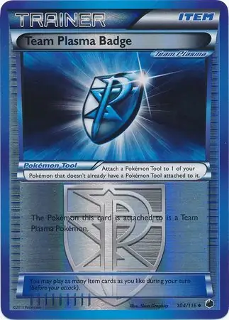 Team Plasma Badge Reverse Holo 104
