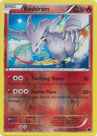 Reshiram Reverse Holo 17 Normal