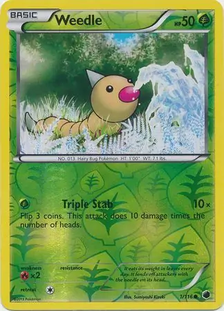 Weedle Reverse Holo 1