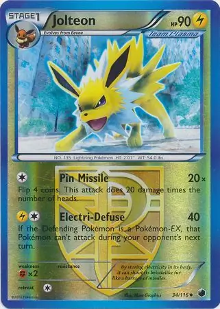 Jolteon Reverse Holo 34 Normal