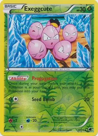 Exeggcute Reverse Holo 4 Normal