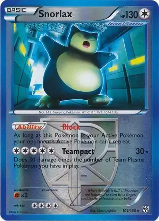 Snorlax Reverse Holo 101 Normal