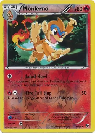 Monferno Reverse Holo 16 Normal