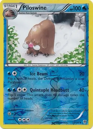 Piloswine Reverse Holo 27 Normal