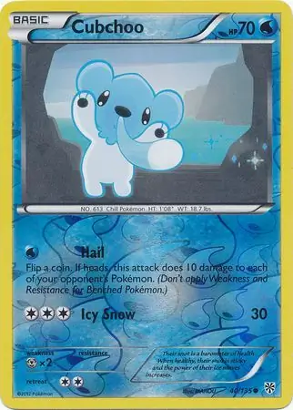 Cubchoo Reverse Holo 40 Normal