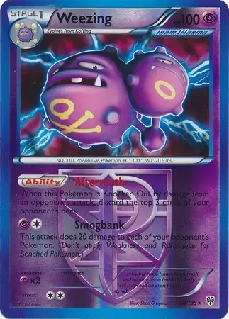 Weezing Reverse Holo 58 Normal