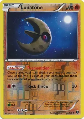 Lunatone Reverse Holo 73 Normal