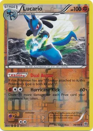 Lucario Reverse Holo 78 Normal