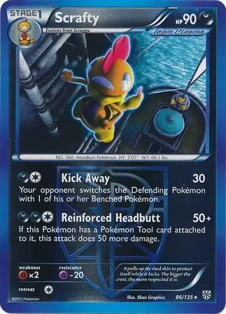 Scrafty Reverse Holo 86 Normal