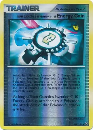 Team Galactic's Invention G-101 Energy Gain Reverse Holo 116 Normal