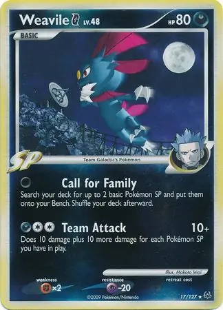 Weavile G Reverse Holo 17