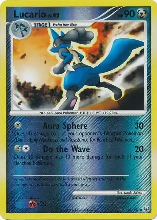 Lucario Reverse Holo 53 Normal