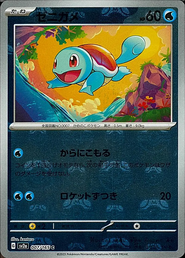 Squirtle Master Ball Holo 007 Normal