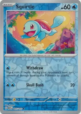 Squirtle Reverse Holo 007 Normal