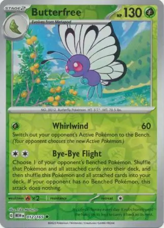 Butterfree Reverse Holo 012 Normal