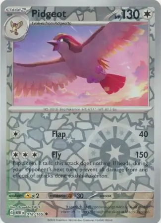 Pidgeot Reverse Holo 018 Normal