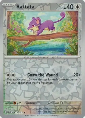 Rattata Reverse Holo 019 Normal