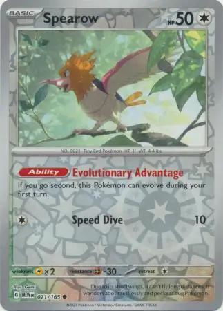 Spearow Reverse Holo 021 Normal