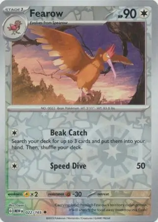 Fearow Reverse Holo 022 Normal