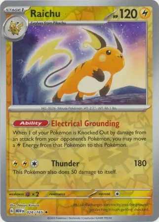 Raichu Reverse Holo 026 Normal