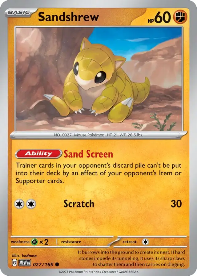 Sandshrew 027 Normal