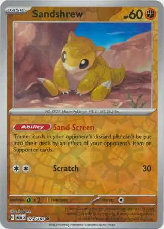 Sandshrew Reverse Holo 027