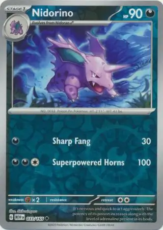 Nidorino Reverse Holo 033 Normal