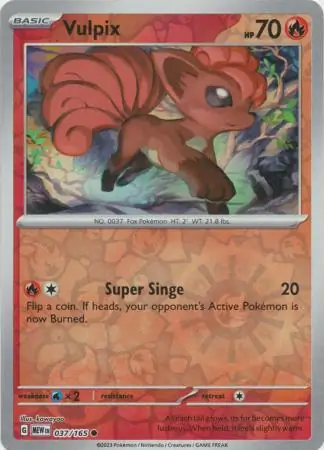 Vulpix Reverse Holo 037 Normal