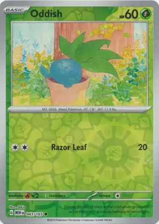 Oddish Reverse Holo 043 Normal