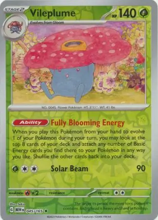 Vileplume Reverse Holo 045 Normal
