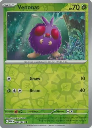 Venonat Reverse Holo 048 Normal