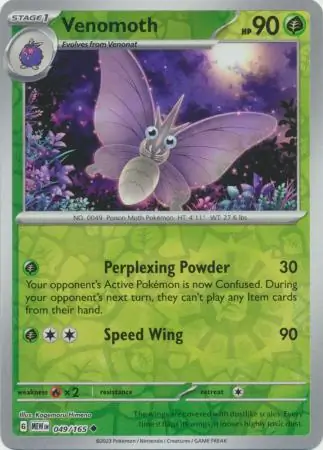 Venomoth Reverse Holo 049 Normal