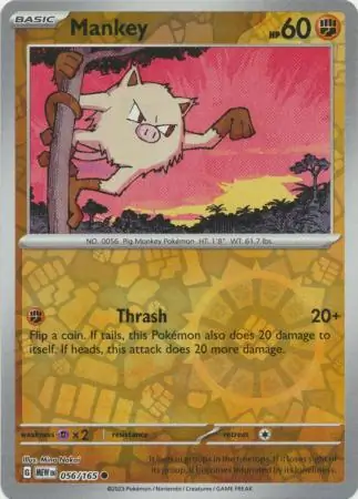 Mankey Reverse Holo 056
