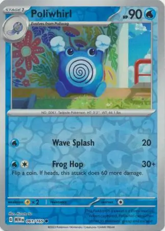 Poliwhirl Reverse Holo 061 Normal
