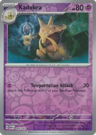 Kadabra Reverse Holo 064 Normal