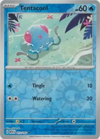 Tentacool Reverse Holo 072 Normal