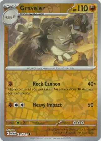 Graveler Reverse Holo 075 Normal