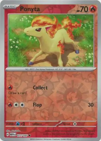 Ponyta Reverse Holo 077 Normal