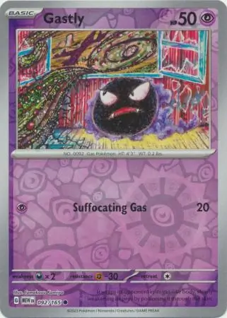 Gastly Reverse Holo 092 Normal