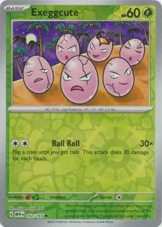 Exeggcute Reverse Holo 102 Normal