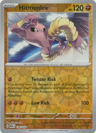 Hitmonlee Reverse Holo 106 Normal